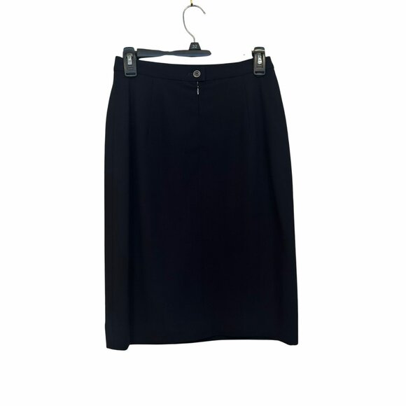 ✨Escada Size 34/ 4 US Women's Casual Dark Navy Midi Length Pencil Skirt✨ - Picture 2 of 7